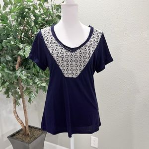 Demeanor Front Lace Cut Top
